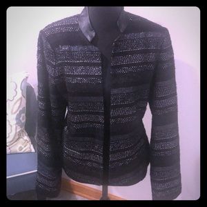 Stunning black mandarin collar jacket